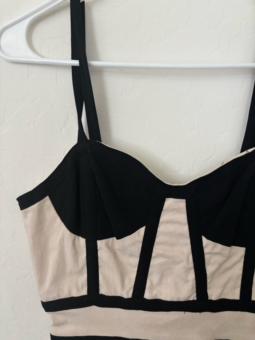 Sparkle & Fade Urban Outfitters Size S Corset Mini Dress Nude Black - Picture 4 of 9